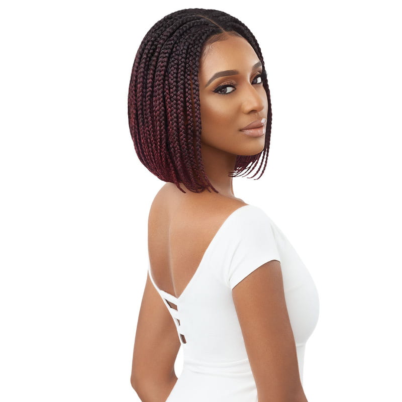 Perruque tresse africaine courte Lace 4X4 Outré BOX BRAID BOB