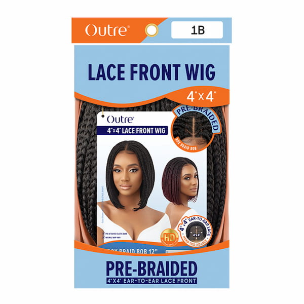 Perruque Tressée Lace 4X4 Outré BOX BRAID BOB packaging