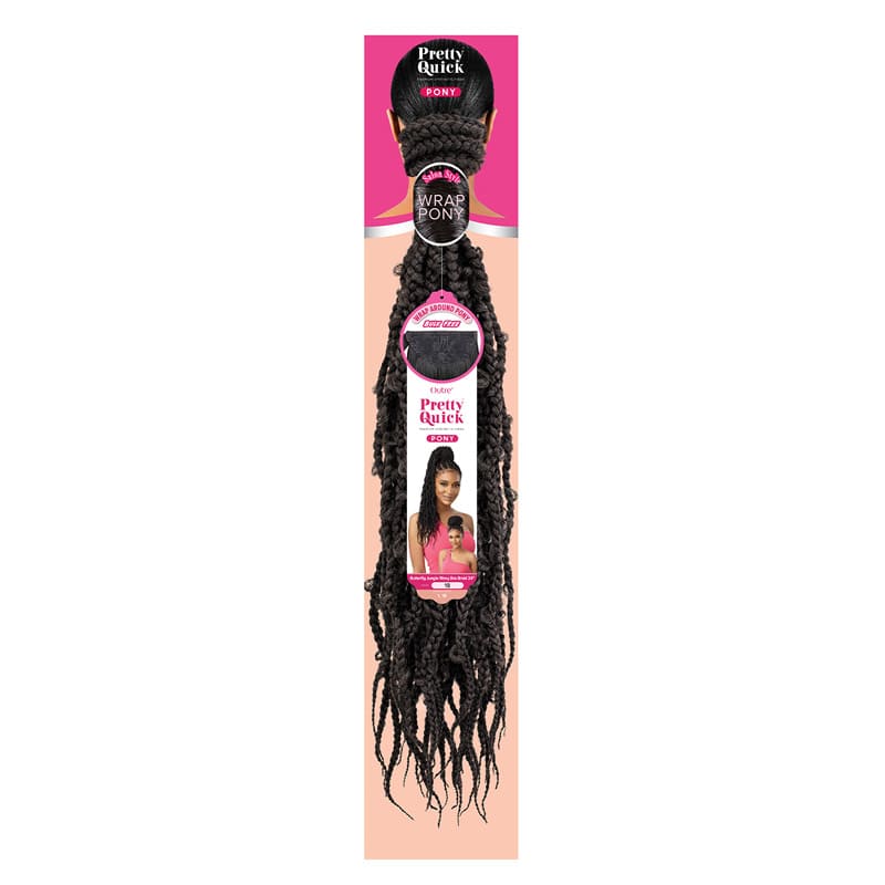 Postiche Tressé wrap pony BUTTERFLY JUNGLE WAVY BOX BRAID
