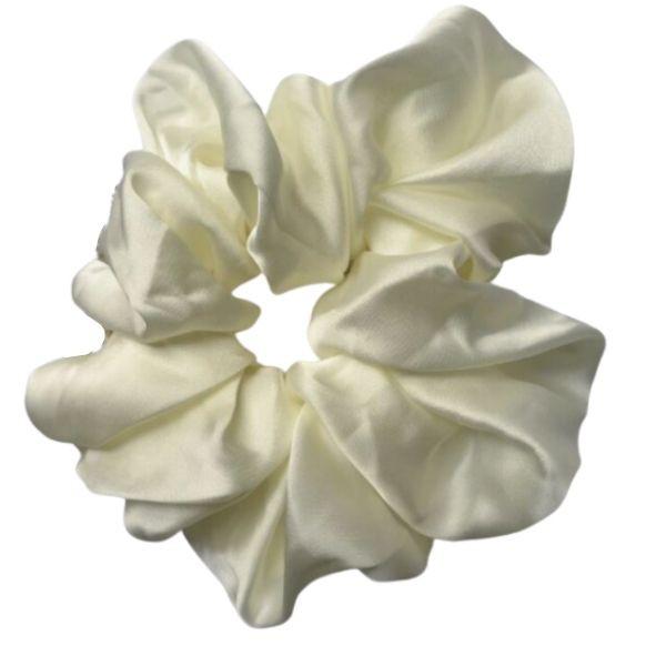 Chouchou Satin Blanc Crème