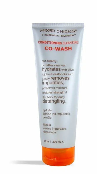 Cowash nettoyant crémeux et peu moussant à alterner avec le shampooing pour nettoyer et faire briller les cheveux - Mixed Chicks Conditioning Cleansing CO-WASH