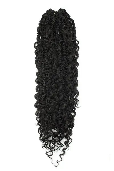 rajouts crochet braids curly ondulé naturel teinte 1B - Outré Boho Wavy Bomb Twist