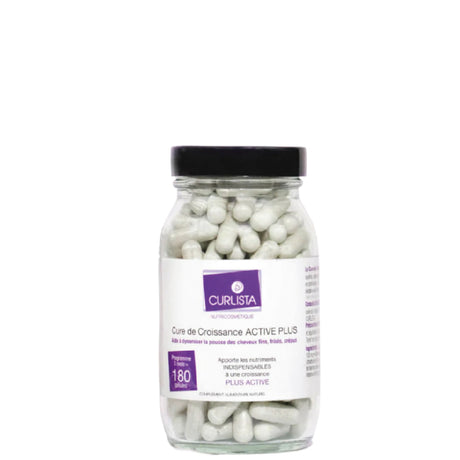 Complément alimentaire cheveux bouclé crépus  cure de croissance active Curlista 180 gélules - Cure 3 mois