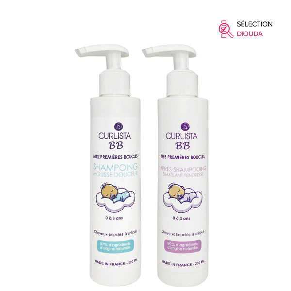 Duo Shampooing & Après-Shampooing Bébé cheveux bouclés à crépus - Curlista BB