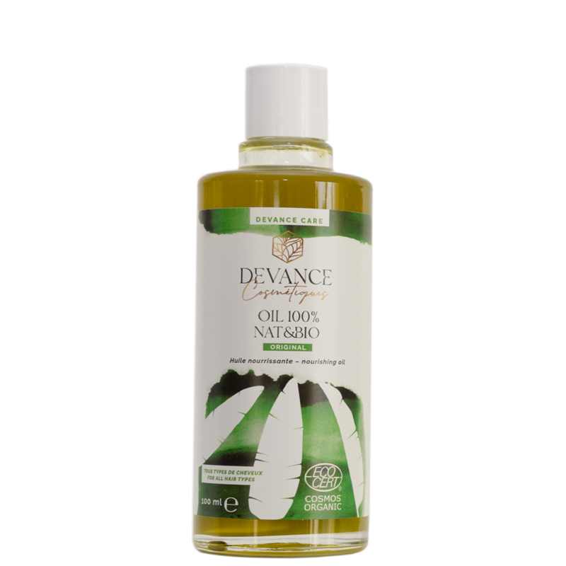 Huile nourrissante 100% NAT&BIO - cheveux épais secs - Devance Cosmetiques