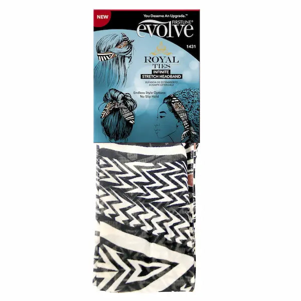 bandeau serre-tête en tissu extensible imprimé mousseline