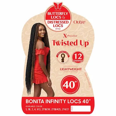fausse locks longue Bonita Infinity Locs Mèches Crochet Braids 40 pouces - Outré