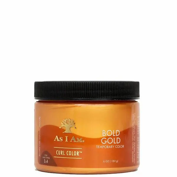 As I Am Curl Color Bold Gold gel colorant cheveux afro doré or - Gelée bouclante colorante temporaire.