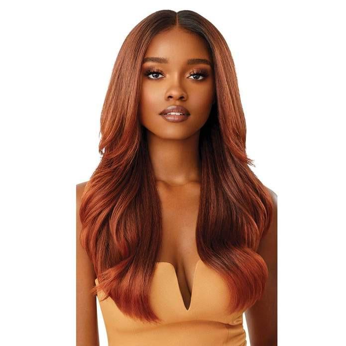 Perruque Lace Front Wig Yaki Melted Hairline en couleur chatain DR2/Ginger Brown - Outré Kamiyah