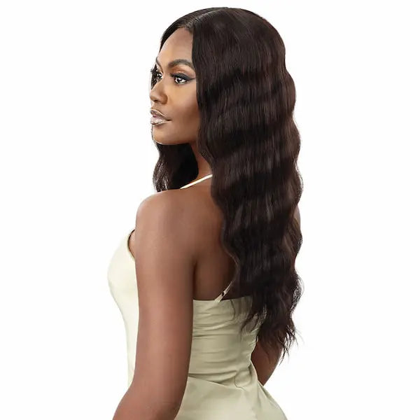 Lace front wig cheveux naturels ondulés Grade 9+ perruque dentelle HD Transparente 24 pouces HAISLEY - Outré
