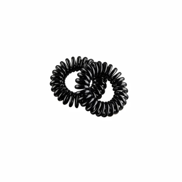 Elastiques Cheveux à Spirale Noir 35 mm Lot de 2 Les Trouvailles de Diouda