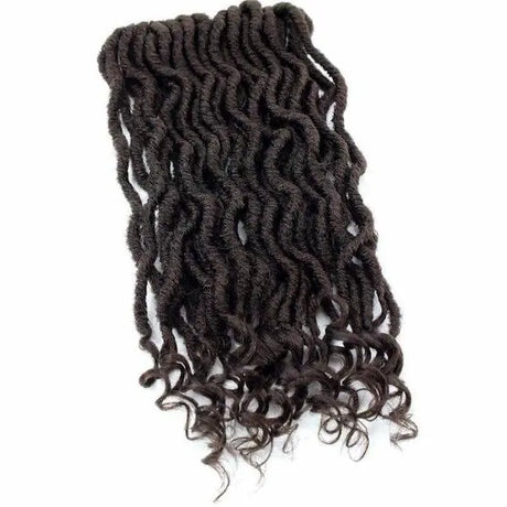 30 Fausses Locks brun foncé WAVY BAHAMA LOCS 18 pouces Mèches X-PRESSION Outré teinte Châtain (4)