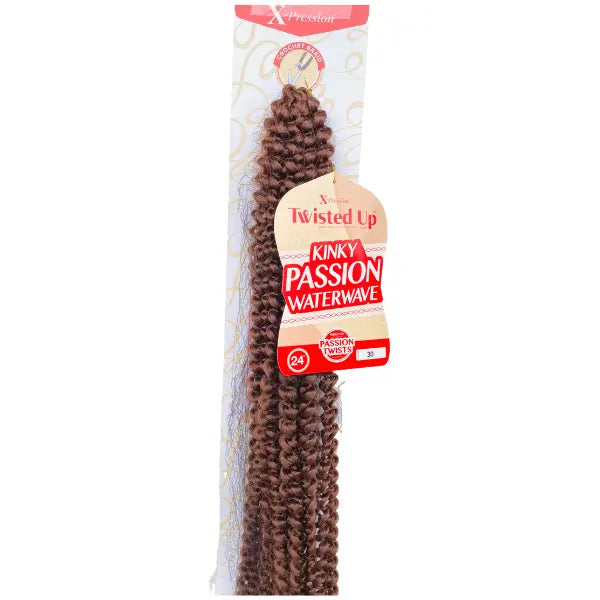 Rajouts TWISTED UP KINKY PASSION WATERWAVE Mèches X-PRESSION Crochet Braids Outre Blond Foncé (30)