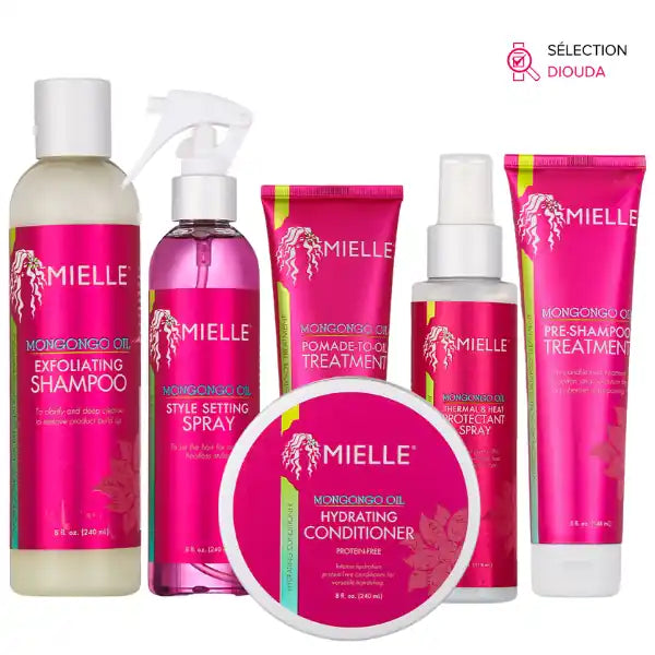 Gamme mongongo oil mielle organics complète pour cheveux secs lissés