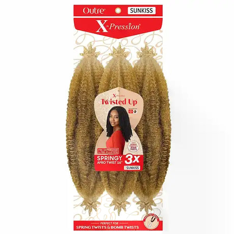 meche xpression couleur Ombré blonde pour twist et locks - TWISTED UP SPRINGY AFRO TWIST Outré 16 pouces Sunkiss