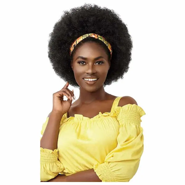 perruque afro bandeau modèle AFROQUEEN - Perruque 4C  Converti Cap - Outré