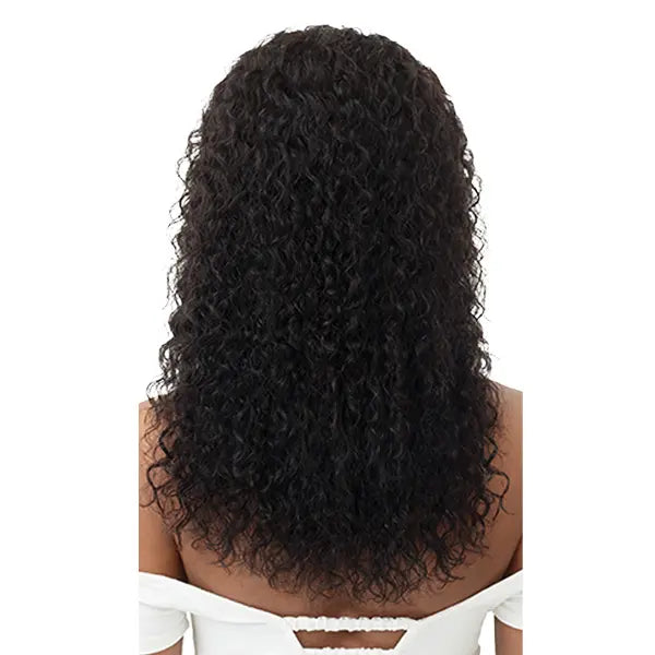 Perruque Bandeau Curly Cheveux Humains Boho Deep de dos - Outré