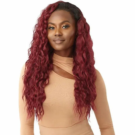 Perruque Demi-Tête Ondulée Rousse Longueur 22 pouces - Outré modèle Kayley