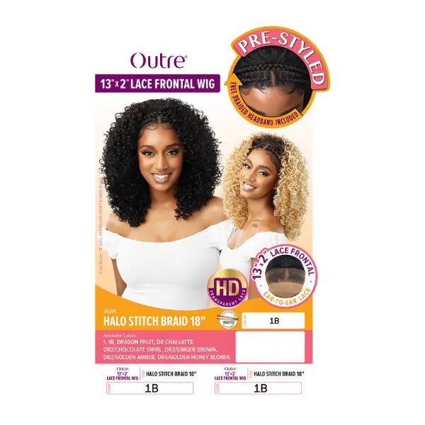 Perruque Lace front wig 13X2 HD Transparent bouclée Noir cheveux synthétiques