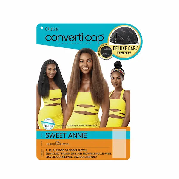 Perruque pas cher Converti Cap Longue Yaki Straight Outré Sweet Annie.