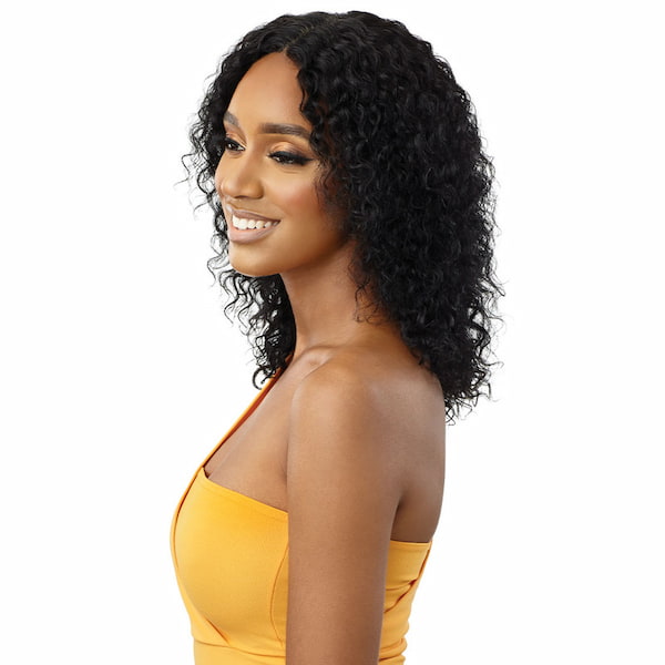 Perruque Curly Cheveux Naturels Deep Lace Outré Effet Wet & Wavy profil