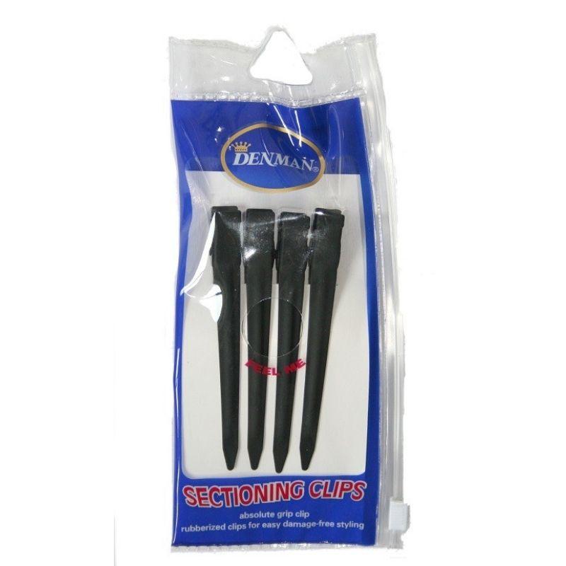 Pinces noires sépare mèches 9 cm Soft Touch | Denman