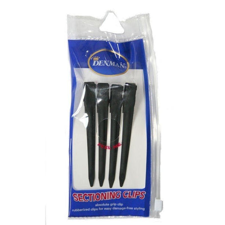 Pinces noires sépare mèches 9 cm Soft Touch | Denman