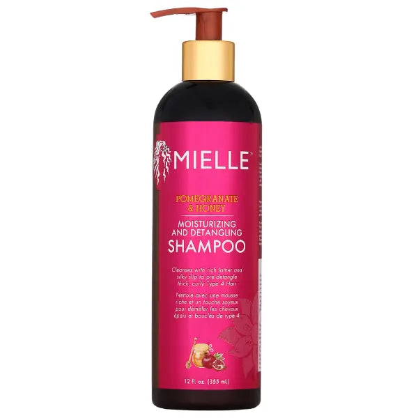 Mielle Organics Shampoing Hydratant & Démêlant Pomegranate & Honey pour cheveux bouclés épais