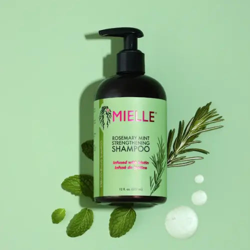 Rosemary Mint Strengthening Shampoo Texture Shampoing Fortifiant Romarin & Menthe Poivré - Mielle Organics - 355ML