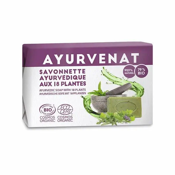 Ayurvenat - Savonnette Ayurvédique Bio aux 18 plantes Bio - 