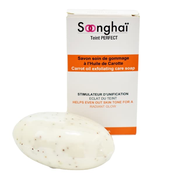 Savon huile de carotte soin Gommant visage et corps - Soonghai sur Diouda