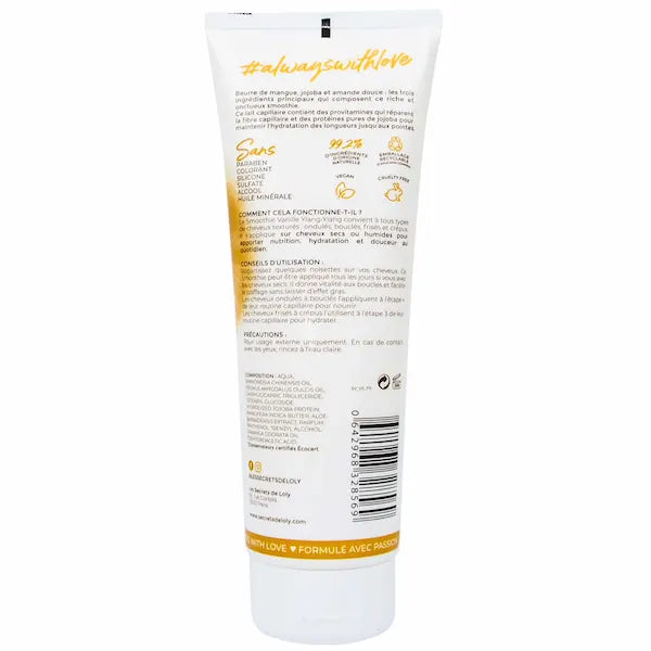 Lait Capillaire Smoothie Vanille-Ylang Les Secrets de Loly pour cheveux crépus secs