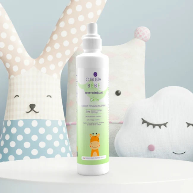 spray cheveux démêlant et hydratant sans rinçage pour cheveux de bébés dès la naissance Curlista BB