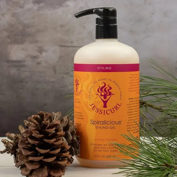 Gel Cheveux bouclés Fixation forte Grand format Spiralicious Jessicurl 946ml