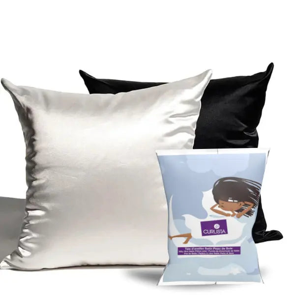 Taie d'Oreiller en Satin Peau de Soie 65x65cm pour protéger les cheveux et la peau du visage.