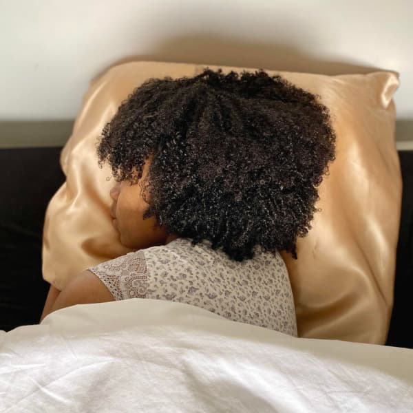 taie d'oreiller satin carrée pour cheveux crépus, curlista