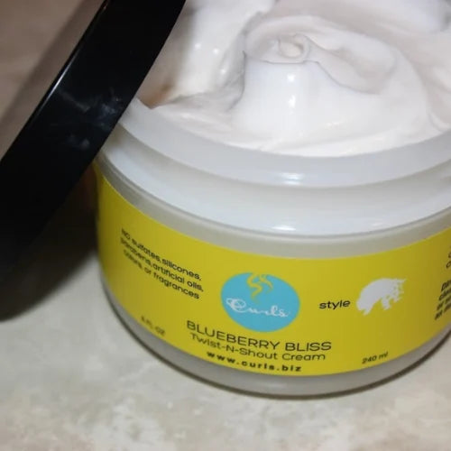 curls blueberry bliss crème coiffante twist n shout pour vanilles et cheveux crépus