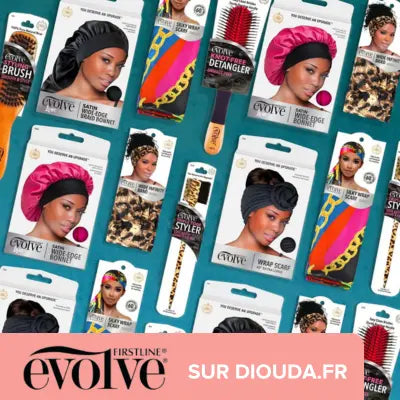 Evolve Firstline accessoires pour cheveux bouclés, frisés et crépus.