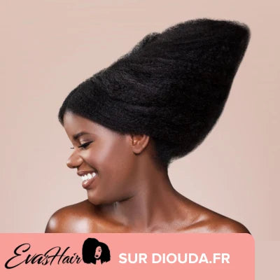 Evashair Soins à l'huile de Ricin noire pour stimuler la pousse des cheveux crépus bouclés frisés