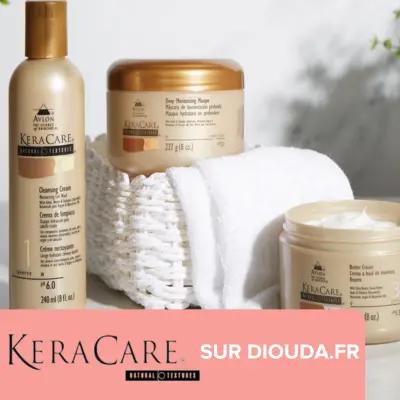 Formulée par le laboratoire Avlon, KeraCare est une gamme de soins professionnels pour les cheveux texturés, secs crépus, frisés, bouclés.