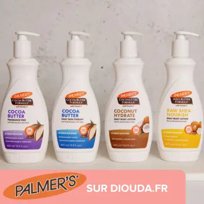 Soins corps Palmers gamme Cocoa Butter, Coconut hydrate, Raw Shea Nourish