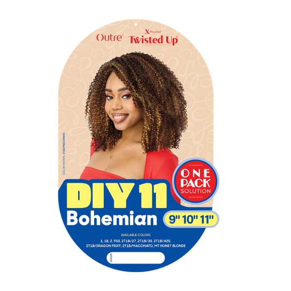 Mèches pour crochets X-Pression Twisted Up DIY11 Bohemian