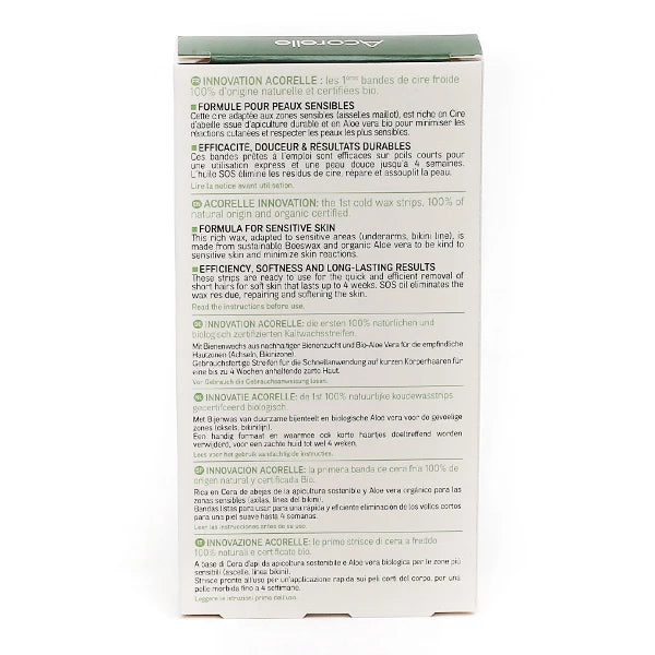 ACORELLE CIRE FROIDE BIO Aisselle & Maillot 20 Bandes