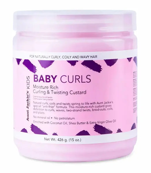 AuntJackie's Kids Crème Coiffante Enfant  Baby Curls – Curling & Twisting Custard . Pot 426GR