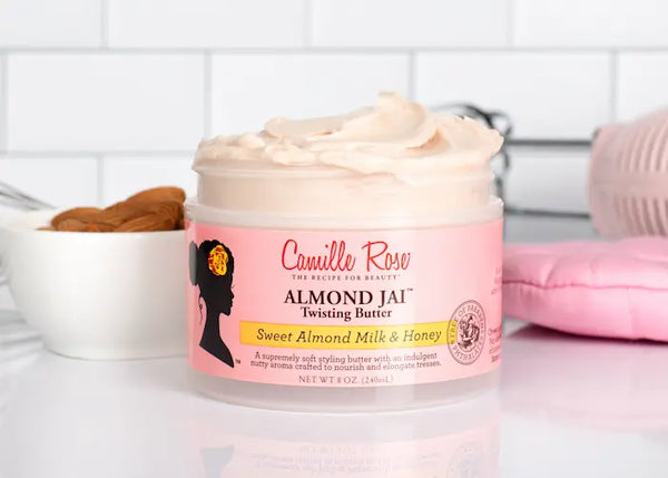 Camille Rose Almond Jai Twisting Butter - Crème coiffante pot 240ml 