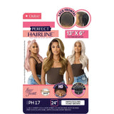 Lace front by Outre wig in honey blond, wavy style.