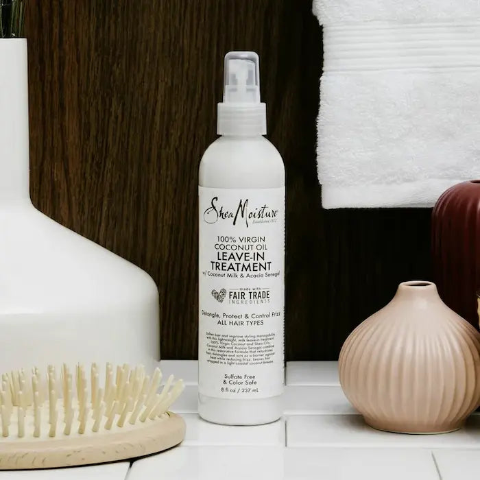 Shea Moisture 100% VIRGIN COCONUT OIL- Leave-In Treatment soin sans rinçage 237ml