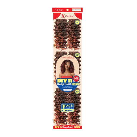 Mèches pour crochets X-Pression Twisted Up DIY11 DEEP TWIST - Outré