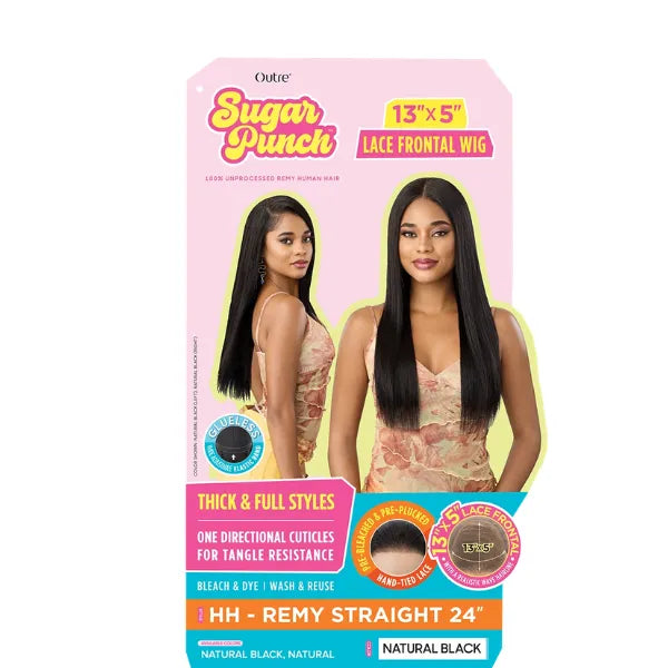 Perruque Lace front Human Hair Lisse REMY- Outré Hair