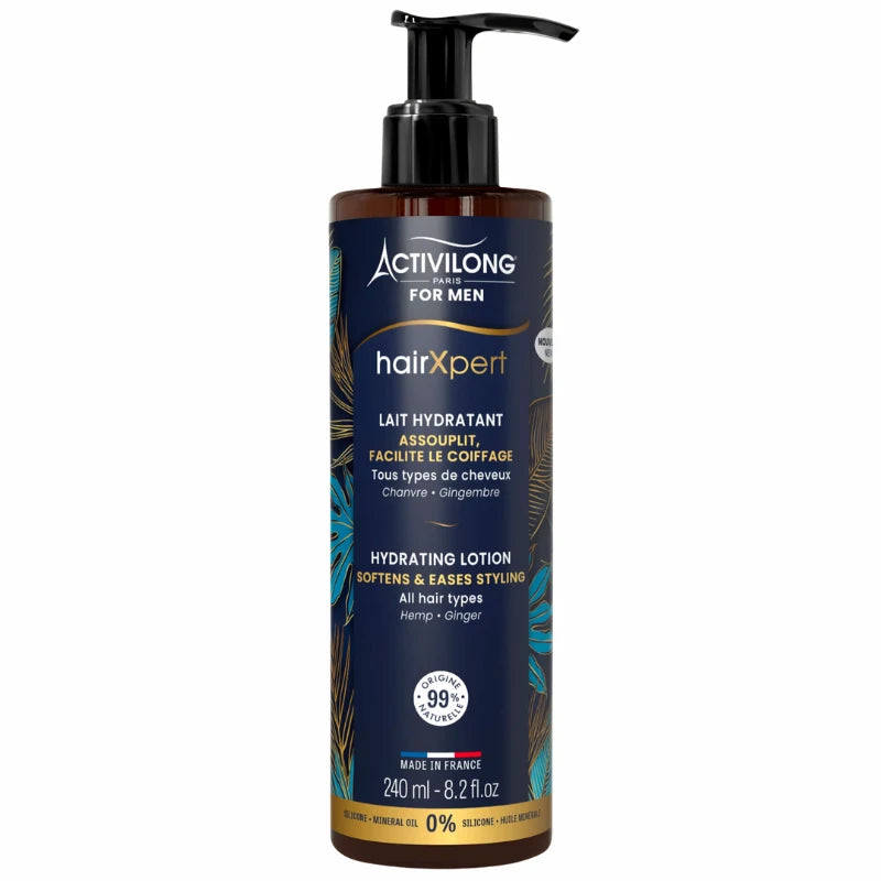 Lait Capillaire Hydratant Cheveux bouclés frisés crépus homme Activilong For Men